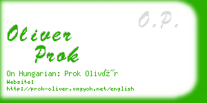 oliver prok business card